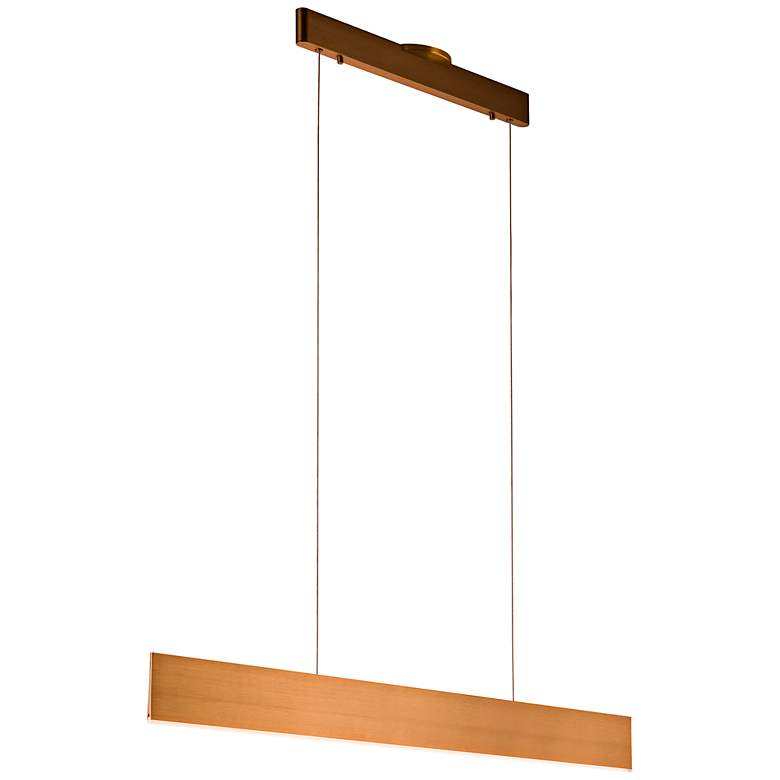 Image 1 Prometheus 47.2" Brushed Gold Linear Pendant