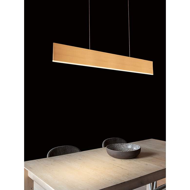 Image 2 Prometheus 47.2" Brushed Gold Linear Pendant more views