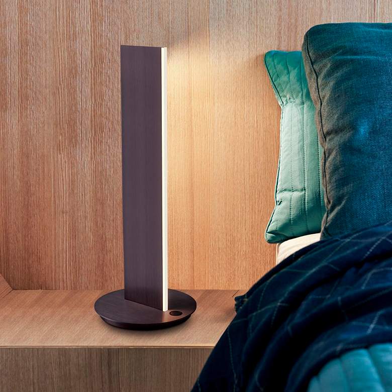 Image 1 Prometheus 7.9" Saint Dark Gray Table Lamp