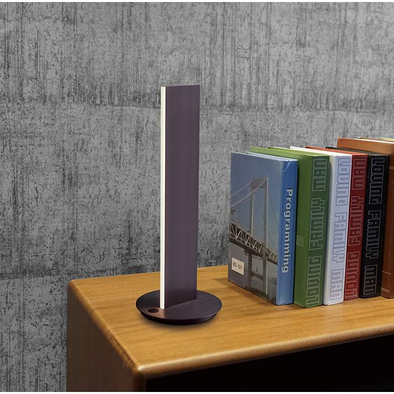Image 4 Prometheus 7.9" Saint Dark Gray Table Lamp more views