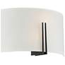 2_Prong - E26 LED 12" Wall Sconce - Matte Black Finish - White Glass