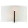 3_Prong - E26 LED 12" Wall Sconce - Matte Black Finish - White Glass more views
