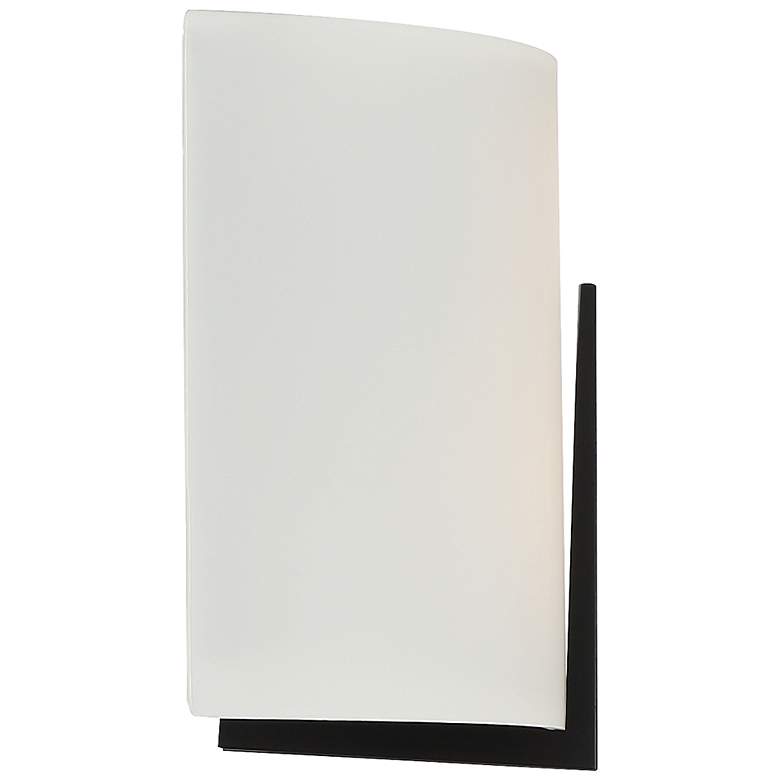 Image 4 Prong - E26 LED 12" Wall Sconce - Matte Black Finish - White Glass more views