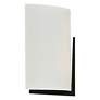 4_Prong - E26 LED 12" Wall Sconce - Matte Black Finish - White Glass more views
