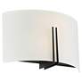 5_Prong - E26 LED 12" Wall Sconce - Matte Black Finish - White Glass more views