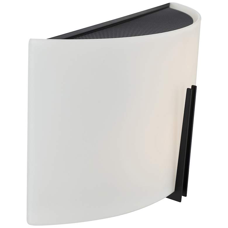 Image 6 Prong - E26 LED 12" Wall Sconce - Matte Black Finish - White Glass more views