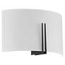 7_Prong - E26 LED 12" Wall Sconce - Matte Black Finish - White Glass more views