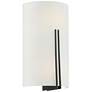 Prong - E26 LED 13" Tall Wall Sconce - Matte Black Finish - White Glas