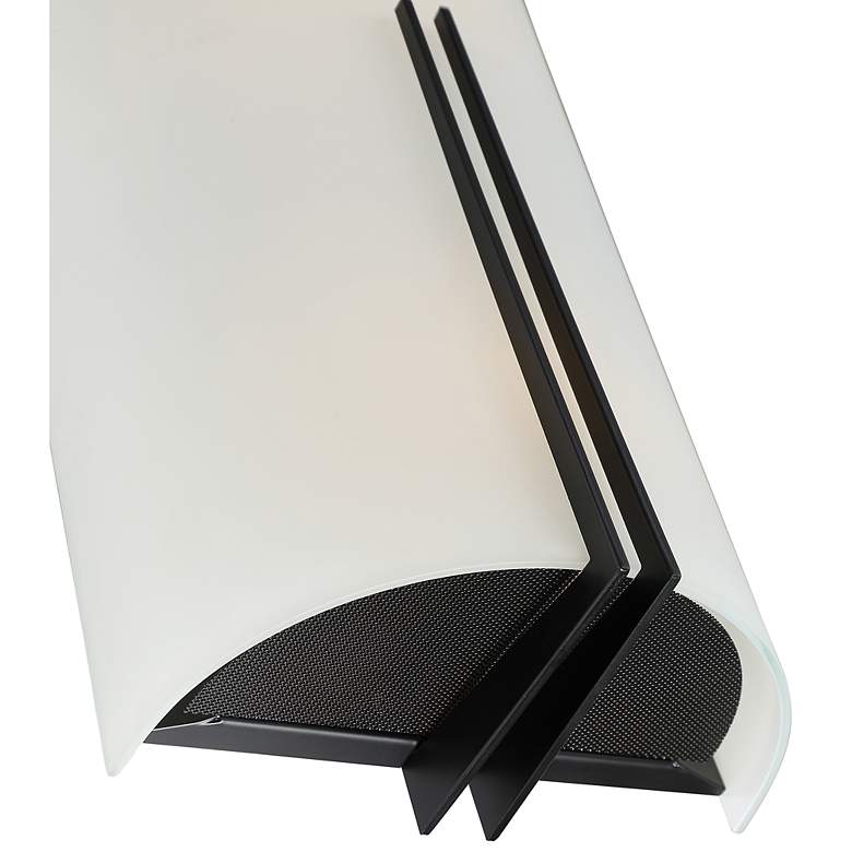 Image 5 Prong - E26 LED 13" Tall Wall Sconce - Matte Black Finish - White Glas more views