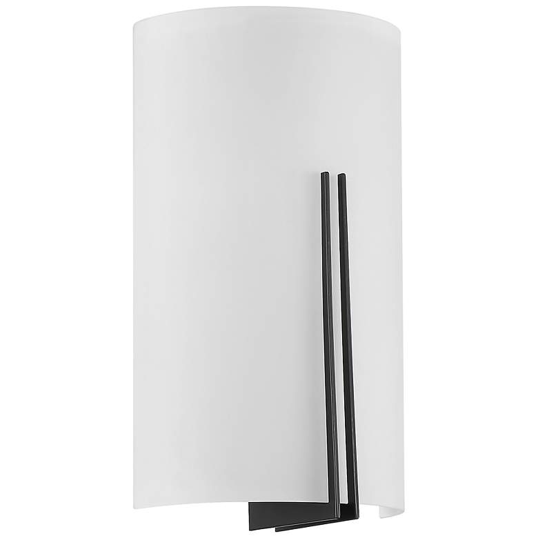 Image 6 Prong - E26 LED 13" Tall Wall Sconce - Matte Black Finish - White Glas more views