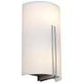 Prong - Wall Sconce - E26 LED - Brushed Steel - White Glass