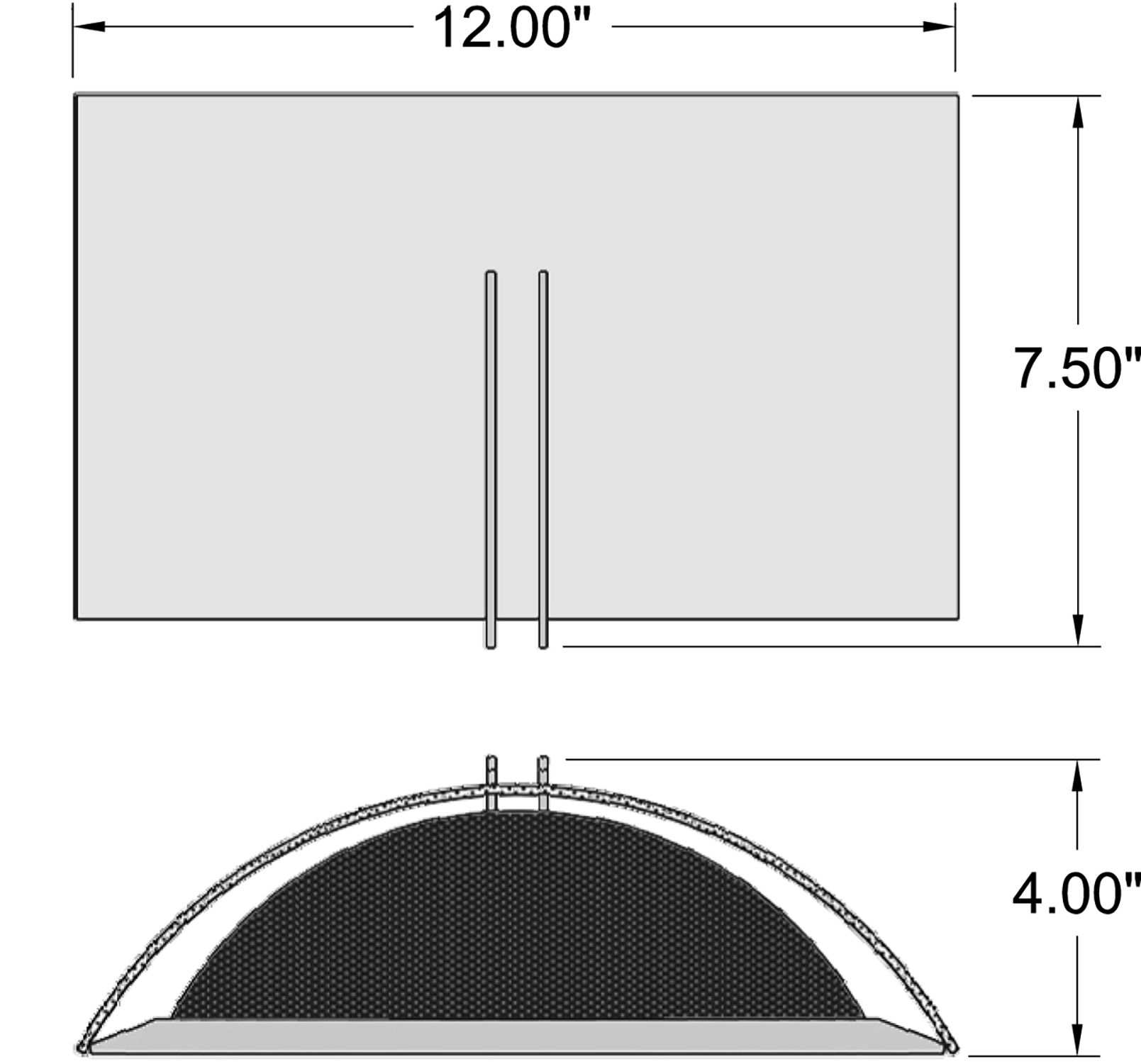Image 2 Prong - Wide Wall Sconce - E26 LED - Brushed Steel - White Glass more views