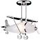 Prop Plane 19" Wide Chrome Frosted Glass Pendant for Child's Room