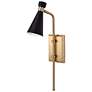 Prospect; 1 Light; Wall Sconce; Matte Black with Burnished Brass