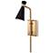 Prospect; 1 Light; Wall Sconce; Matte Black with Burnished Brass