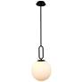 2_Prospect 11 3/4"W Opal Glass Matte Black Mini Pendant Light