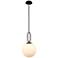 Prospect 11 3/4"W Opal Glass Matte Black Mini Pendant Light
