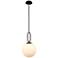 Prospect 11 3/4"W Opal Glass Matte Black Mini Pendant Light