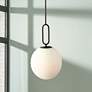 1_Prospect 11 3/4"W Opal Glass Matte Black Mini Pendant Light