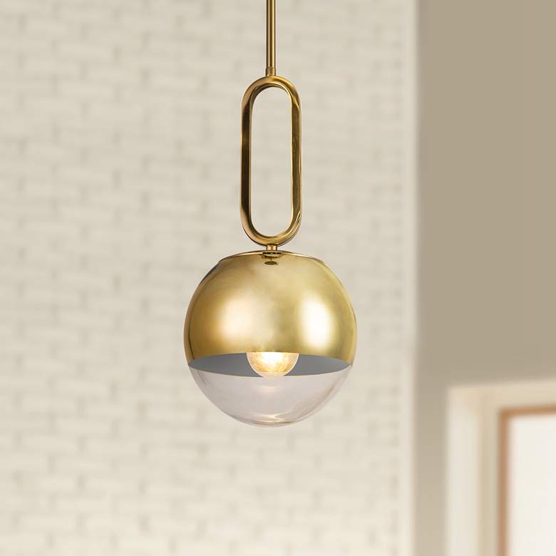 Image 1 Prospect 9 3/4" Wide Clear Glass Gold Mini Pendant Light