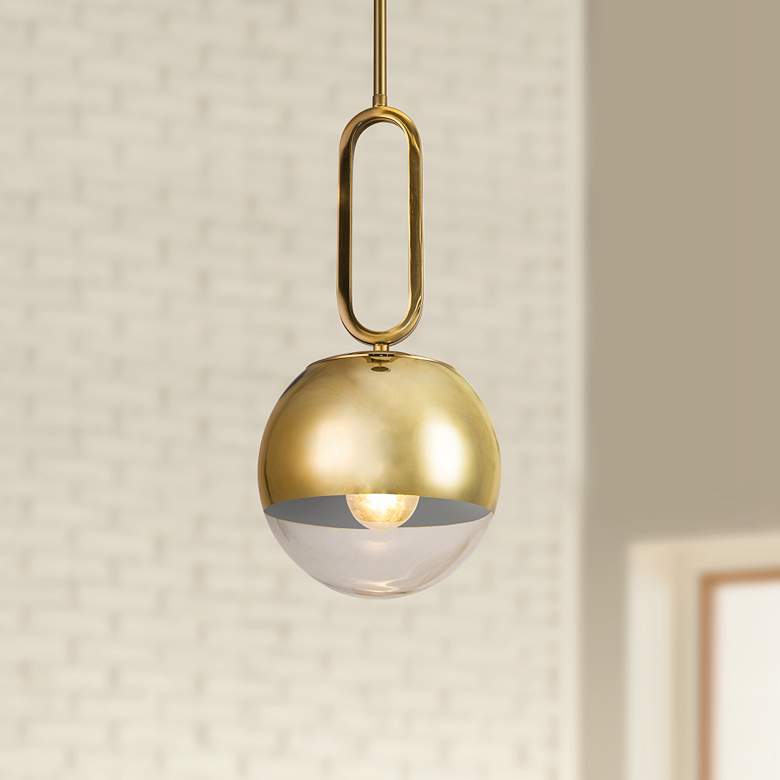 Image 1 Prospect 9 3/4 inch Wide Clear Glass Gold Mini Pendant Light