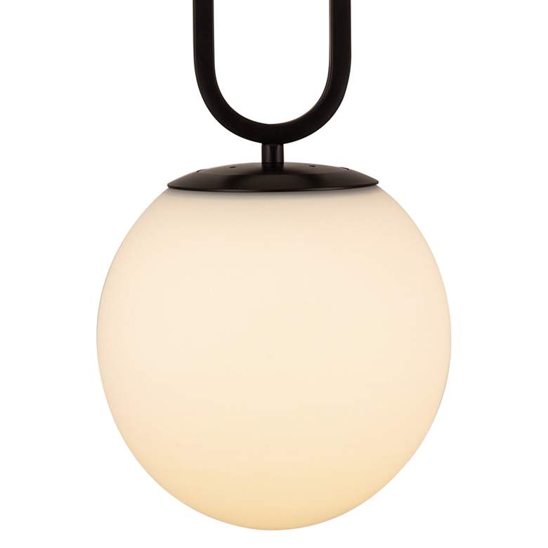 Image 3 Prospect 9 3/4 inchW Opal Glass Matte Black Mini Pendant Light more views