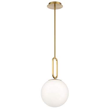 Prospect 9 3/4" Wide Gold Metal Opal White Opal Mini Pendant