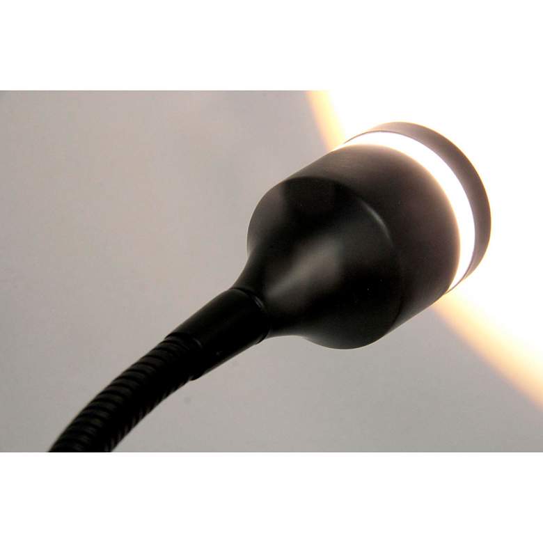 Image 2 Prospect Matte Black Adjustable Gooseneck LED Clip-On Desk Lamp more views