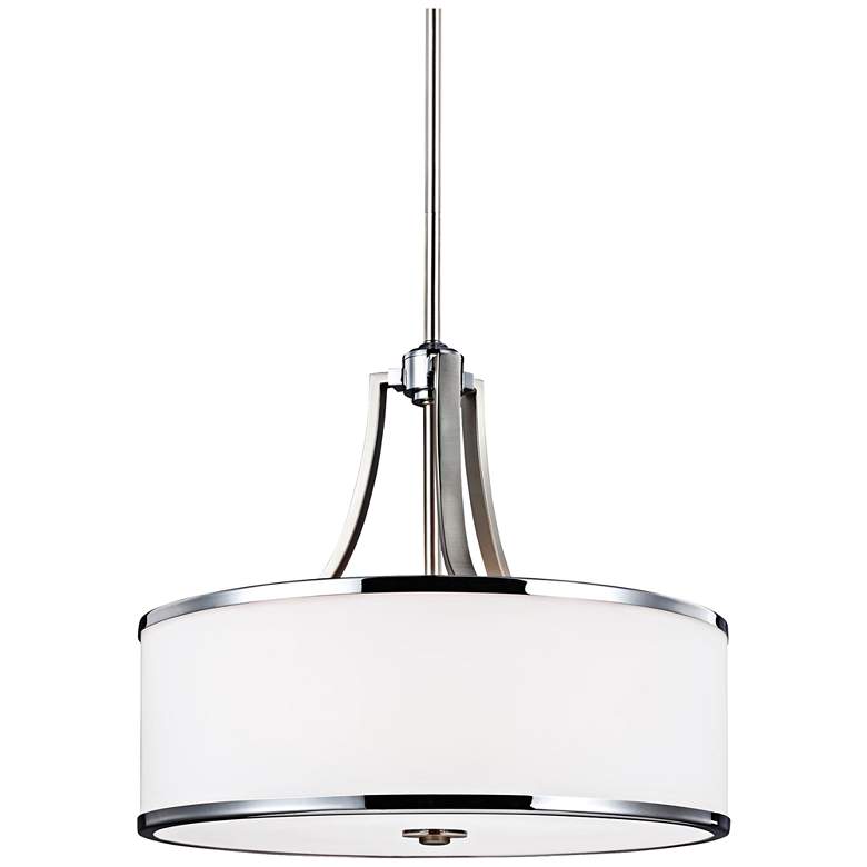 Image 1 Prospect Park 18 1/2" Wide Nickel/Chrome Up Pendant