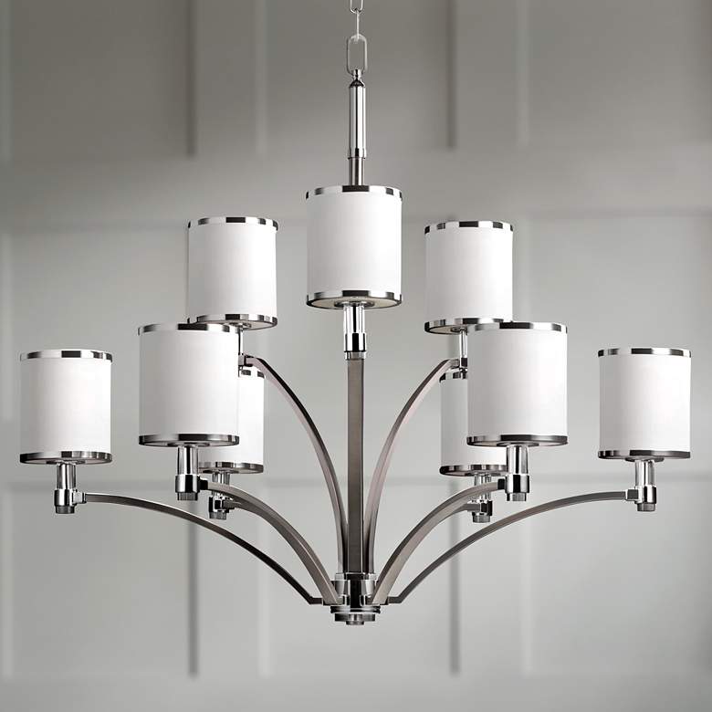 Image 1 Prospect Park 36 1/4" Wide Nickel/Chrome Chandelier