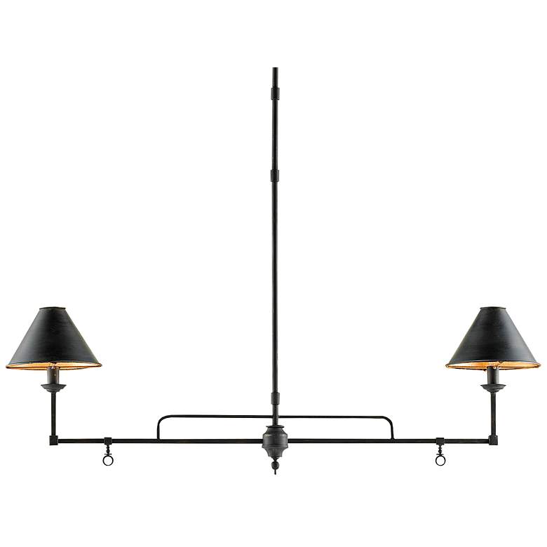 Image 1 Prosperity 44 1/2" Wide French Black 2-Light Chandelier