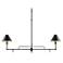 Prosperity 44 1/2" Wide French Black 2-Light Chandelier