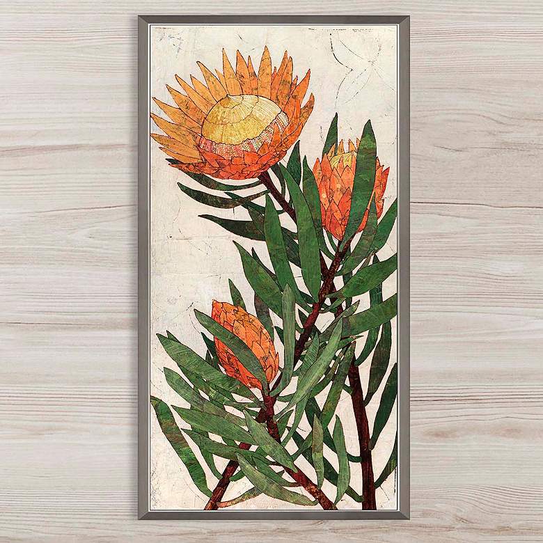 Image 1 Protea 51" High Rectangular Giclee Framed Wall Art