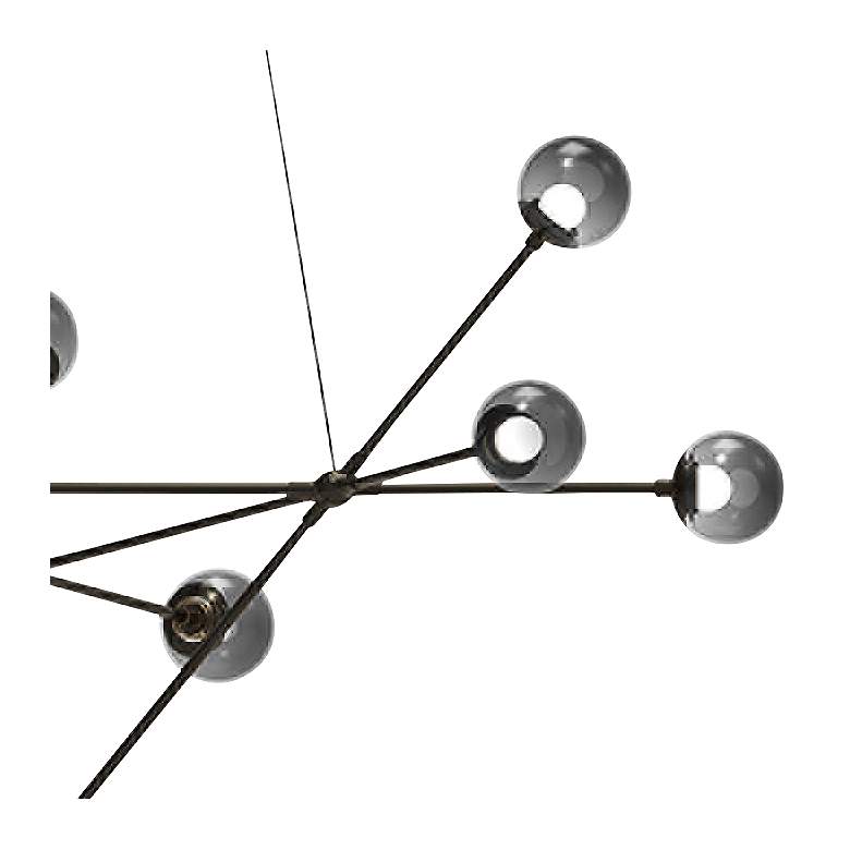 Image 2 Proton 40" Wide Nickel and Smoke 12-Light LED Pendant Light more views