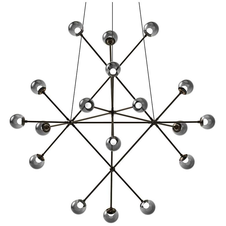 Image 1 Proton Beta LED Pendant - Polished Black Nickel - Smoke Glass