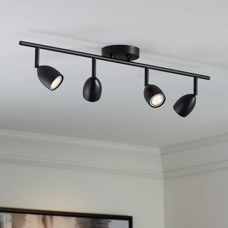 Image 2 ProTrack 29 3/4" Wide 4-Light GU10 Black Finish LED Track Fixture