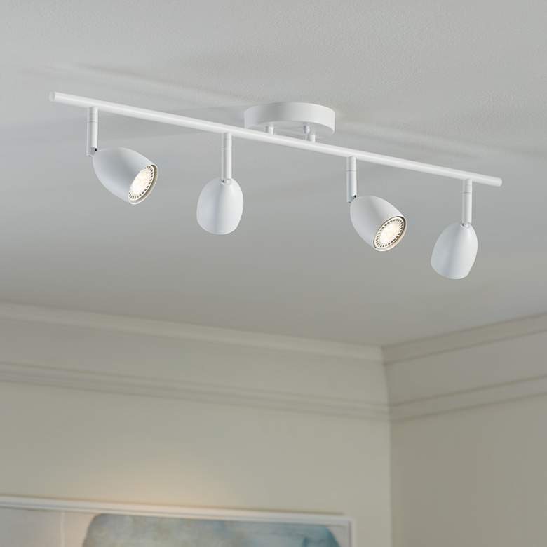 Image 1 ProTrack 29 3/4" Wide 4-Light GU10 White Finish LED Track Fixture