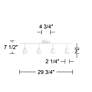 ProTrack 29 3/4" Wide 4-Light GU10 White Finish LED Track Fixture