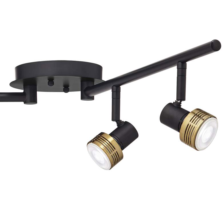 Image 4 ProTrack 43 1/2" Wide 4-Light Black and Gold LED Track Fixture more views