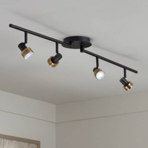 ProTrack 43.5" Wide Black & Gold LED Track Light Fixture