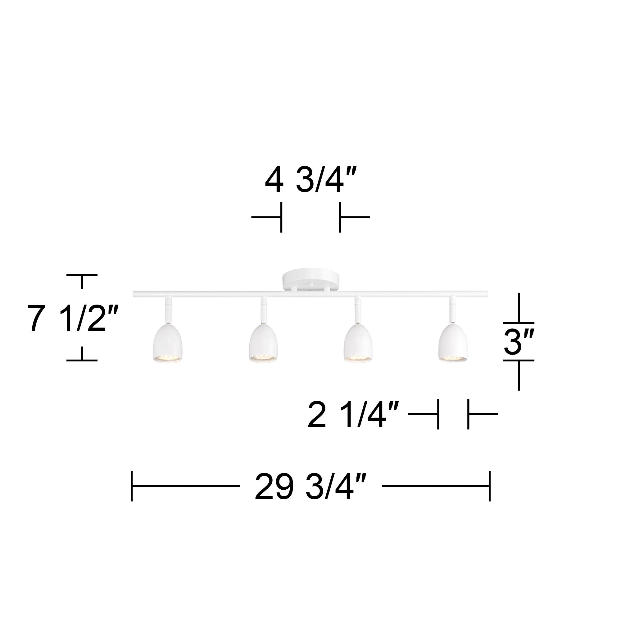 ProTrack Amaro 29 3/4"W 4-Light GU10 White Finish LED Track Fixture