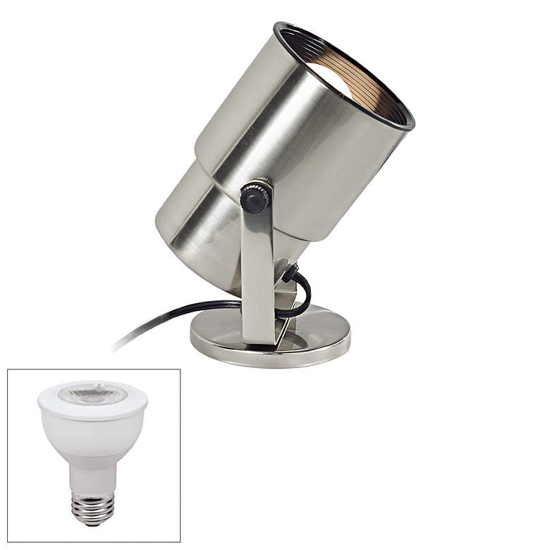 Image 1 ProTrack Brushed Steel 8" High LED Accent Uplight
