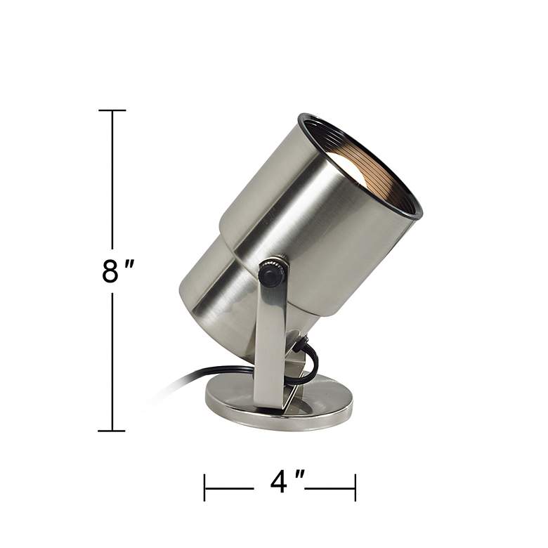 Image 6 ProTrack Brushed Steel 8" High LED Accent Uplight more views