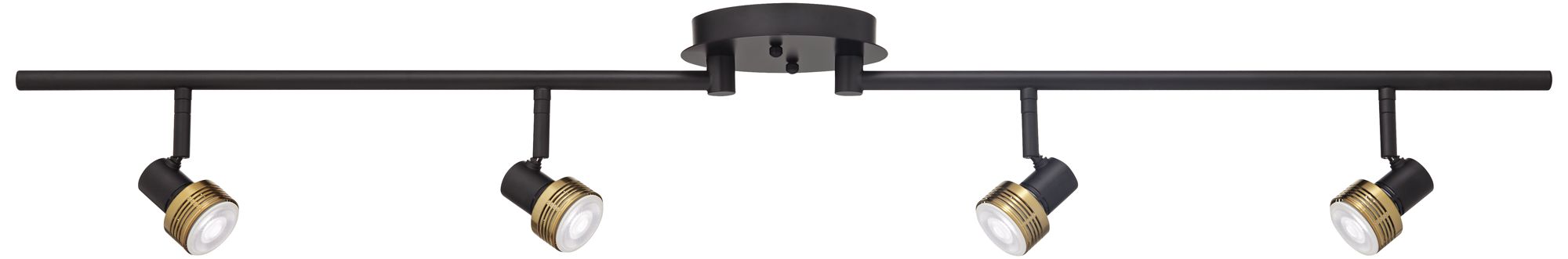 Image 2 ProTrack Dalin 43 1/2" Wide 4-Light Black and Gold LED Track Fixture