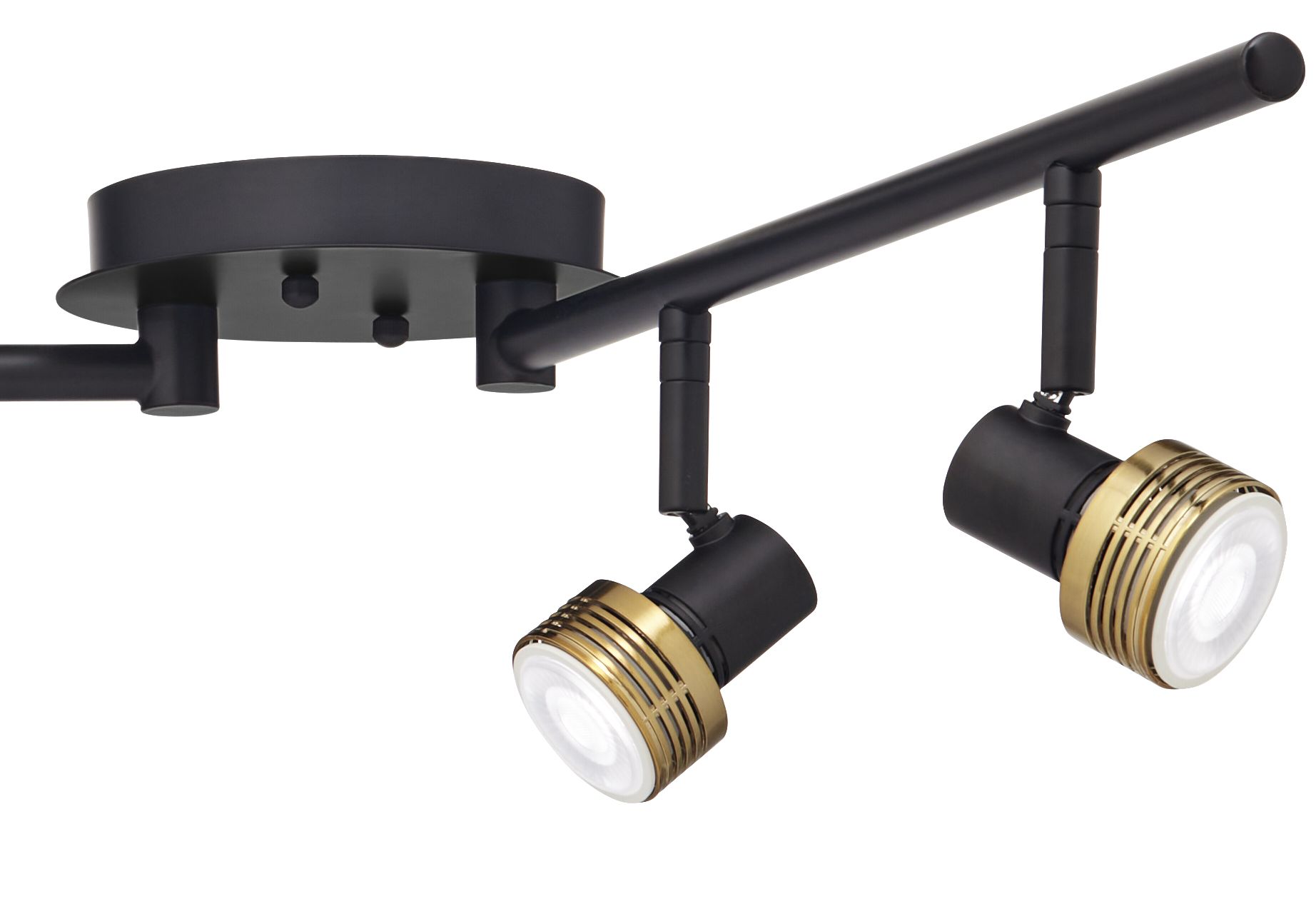 Image 4 ProTrack Dalin 43 1/2" Wide 4-Light Black and Gold LED Track Fixture more views