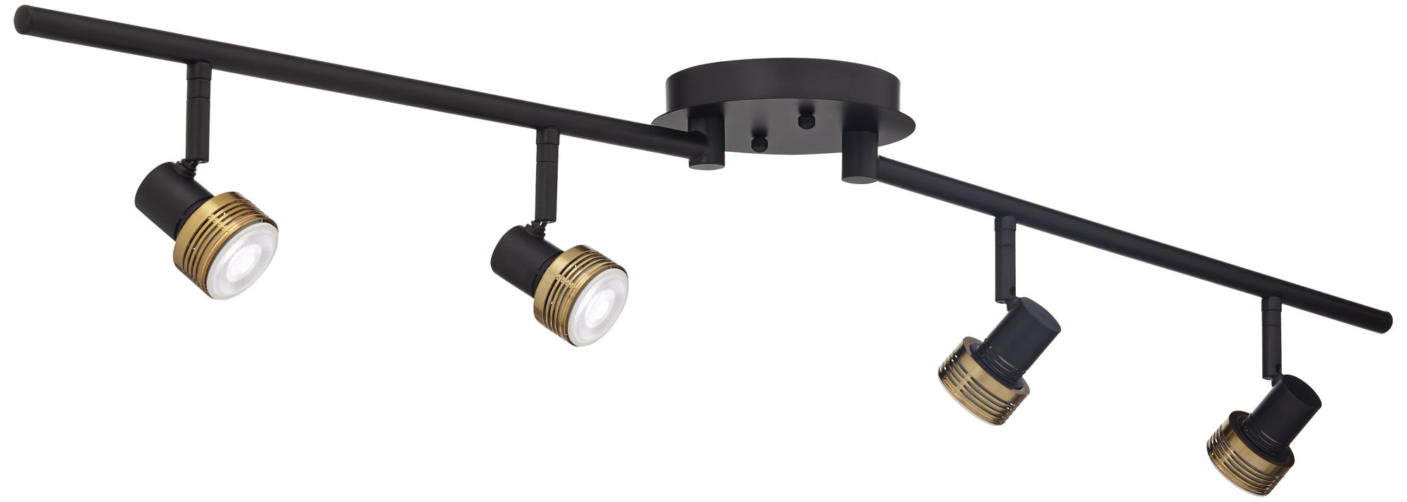 Image 5 ProTrack Dalin 43 1/2" Wide 4-Light Black and Gold LED Track Fixture more views