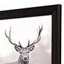Proud Deer 35" Square Giclee Framed Wall Art in scene