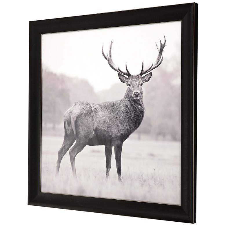 Image 5 Proud Deer 35" Square Giclee Framed Wall Art more views