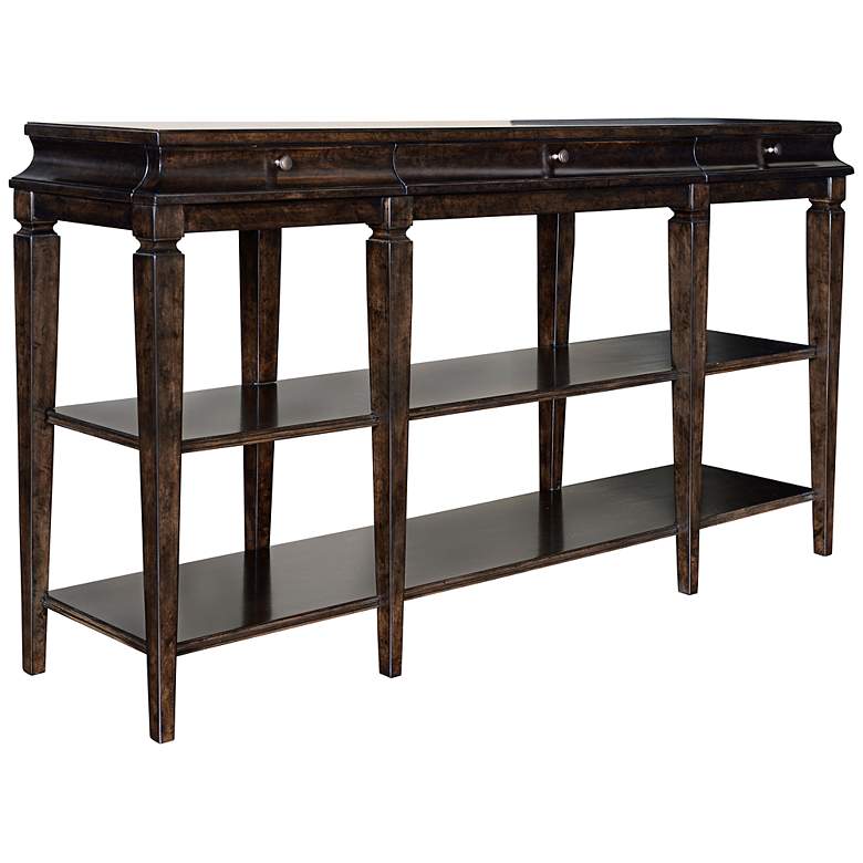 Image 1 Proust Espresso Wood 3-Drawer Console Table