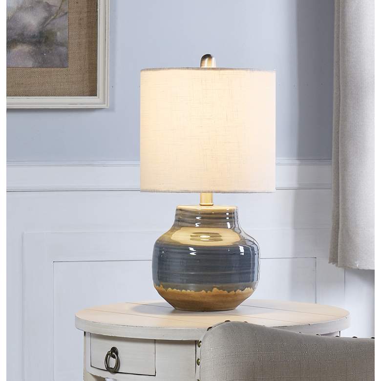 Image 1 Prova 19 1/2" High Gray Ceramic Accent Table Lamp